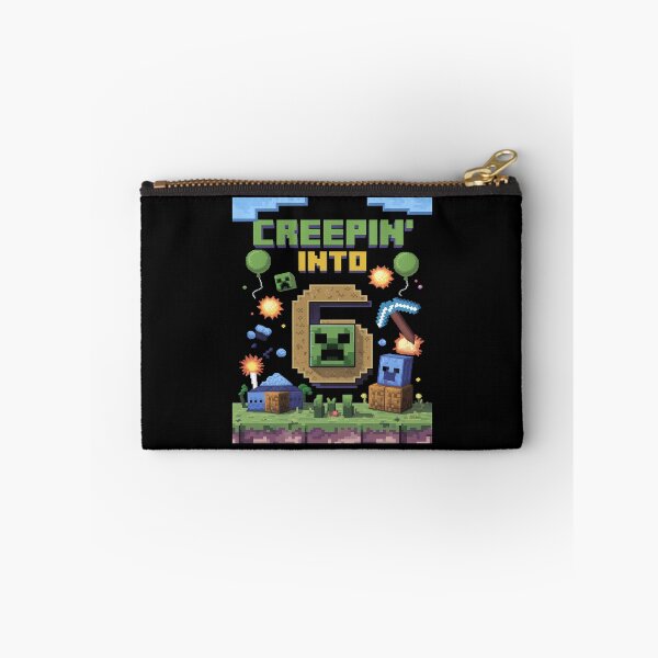 Item preview, 6th Birthday Gamer Pixel Creepin’ Into 6 Video Game Party 8  designed and sold by MarkLeedsArt.