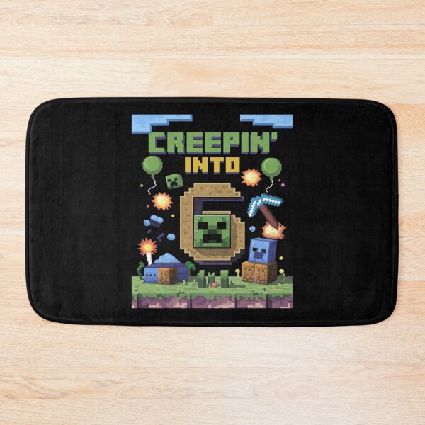 Item preview, 6th Birthday Gamer Pixel Creepin’ Into 6 Video Game Party 8  designed and sold by MarkLeedsArt.