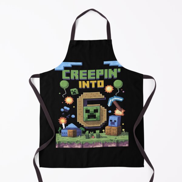 Item preview, 6th Birthday Gamer Pixel Creepin’ Into 6 Video Game Party 8 designed and sold by MarkLeedsArt.