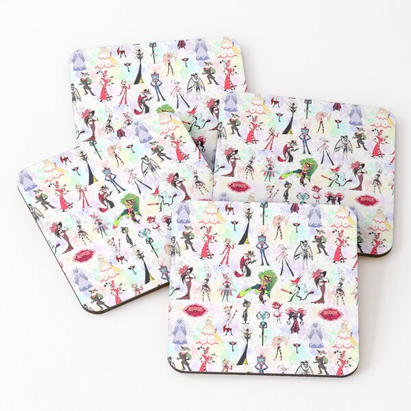 Item preview, Hazbin Hotel Hear My Hope Overlords Seamless Pattern w/ Colorful Background designed and sold by Playful Patternz.