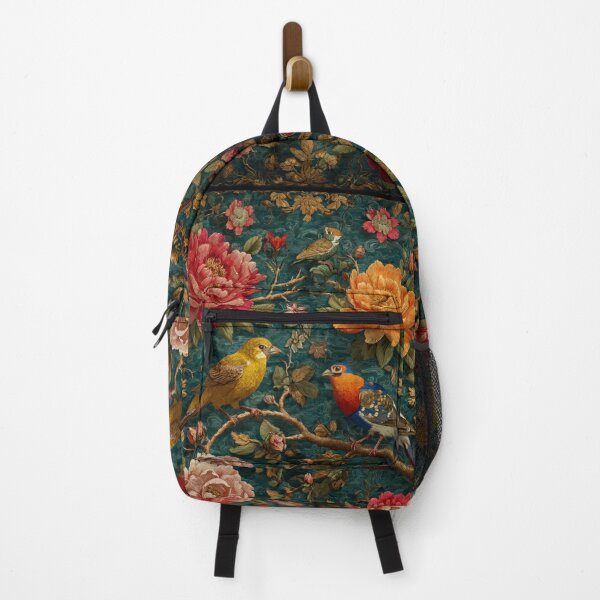 Item preview, Colorful Greatness Silk Floral Birds Carpet designed and sold by GrinGalore.
