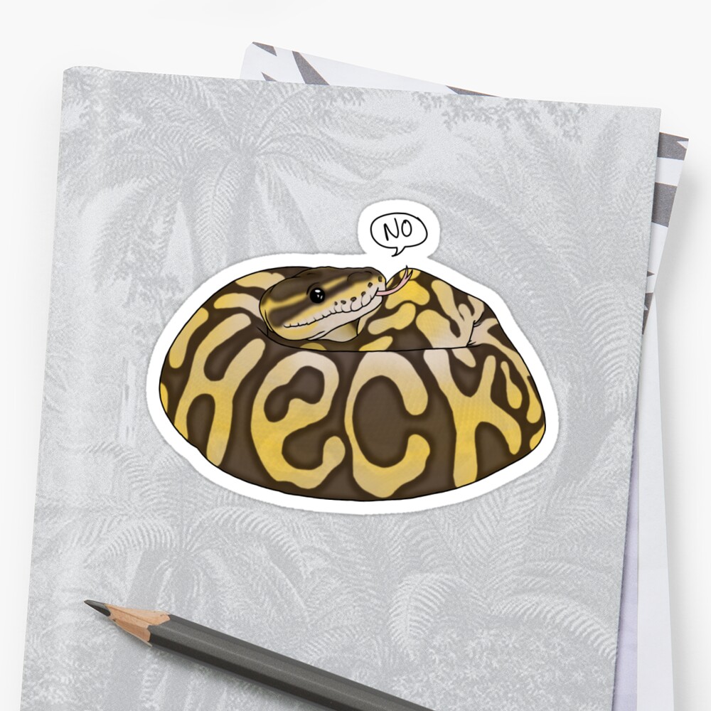 Heck No Sticker By Thevkeeper Redbubble