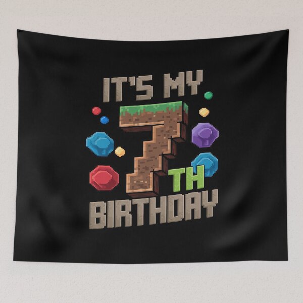Item preview, 7th Birthday Boy It's My 7th Birthday Video Game Pixel  designed and sold by MarkLeedsArt.