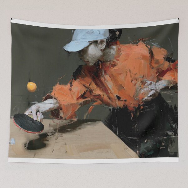 Item preview, Table Tennis Player in Action designed and sold by lautir.
