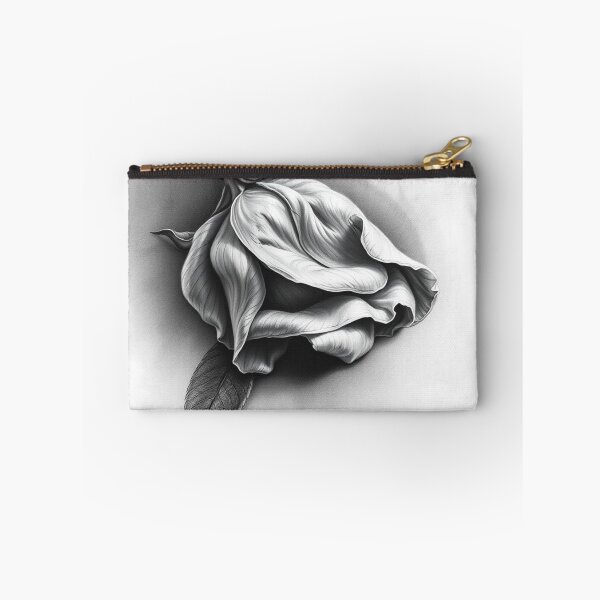Item preview, Wilted Rose Pencil Drawing Black and White Floral Art designed and sold by EllDAV777.
