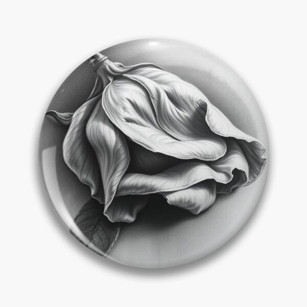 Item preview, Wilted Rose Pencil Drawing Black and White Floral Art designed and sold by EllDAV777.