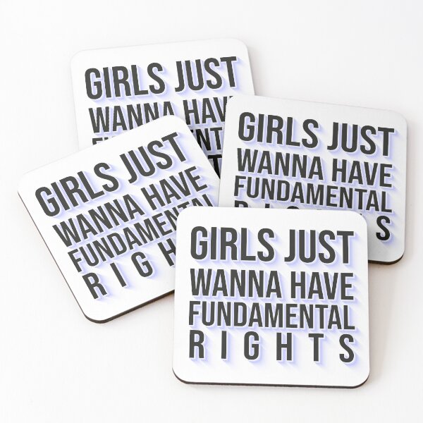 Item preview, Girls Just Wanna Have Fundamental Rights – Feminist Equality Typography designed and sold by ArtsyExplorer.