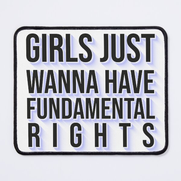 Item preview, Girls Just Wanna Have Fundamental Rights – Feminist Equality Typography designed and sold by ArtsyExplorer.