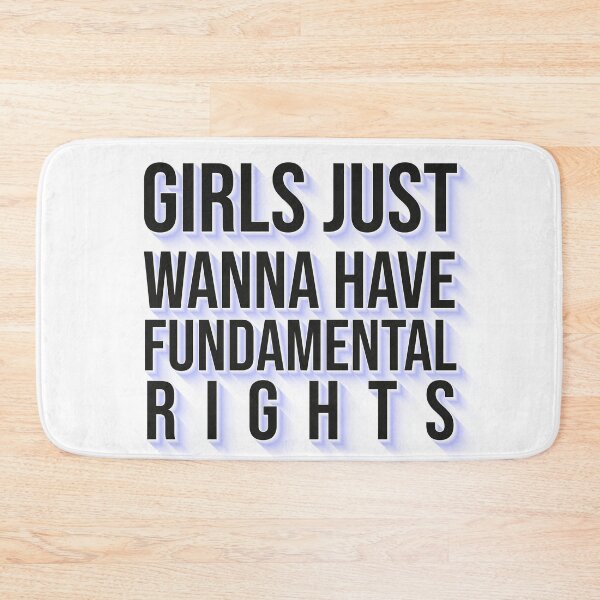 Item preview, Girls Just Wanna Have Fundamental Rights – Feminist Equality Typography designed and sold by ArtsyExplorer.