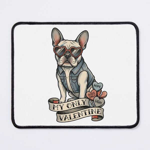 Item preview, My Only Valentine French Bulldog – Anti Valentine Dog Lover Single Funny Gift Design designed and sold by Luminari Creations.