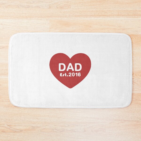 Item preview, Dad Est. 2016 Red Heart Typography | Father Love Minimal Design designed and sold by ColorNestStudio.