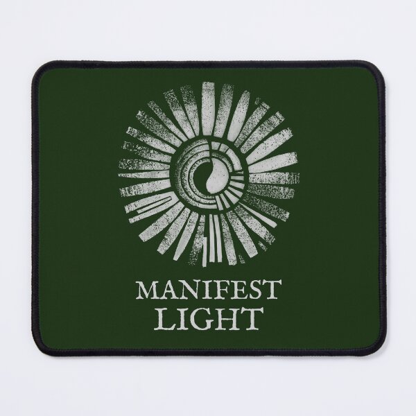 Item preview, Manifest Light Emblem, Light Grey on Forest Green designed and sold by nikoart001.