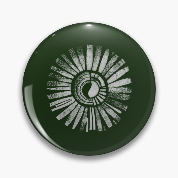 Item preview, Manifest Light Emblem, Light Grey on Forest Green designed and sold by nikoart001.