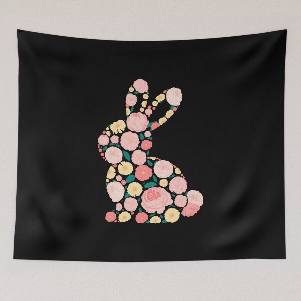 Artikelvorschau, Blumenhase, Frühlings-Aquarell, Ostern entworfen und verkauft von IdunayaStore.