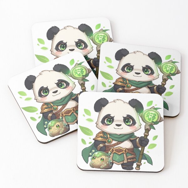 Item preview, Mirella Greenbloom – Mother of Blossoms | Healer of Life and Light | Monzora Fantasy Panda Mage designed and sold by Monzora.