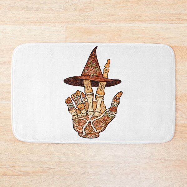 Item preview, Witch Skeleton Hand – Boho Floral Skull Art designed and sold by truongloc246.
