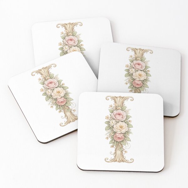 Item preview, Vintage Floral Letter I – Ornate Botanical Typography Art designed and sold by DvRose-.