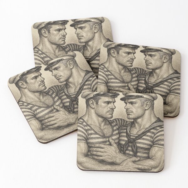 Item preview, 1940s Italian Vintage Gay Sailors Gay Pride Graphic Design designed and sold by ItsAKinkThing.