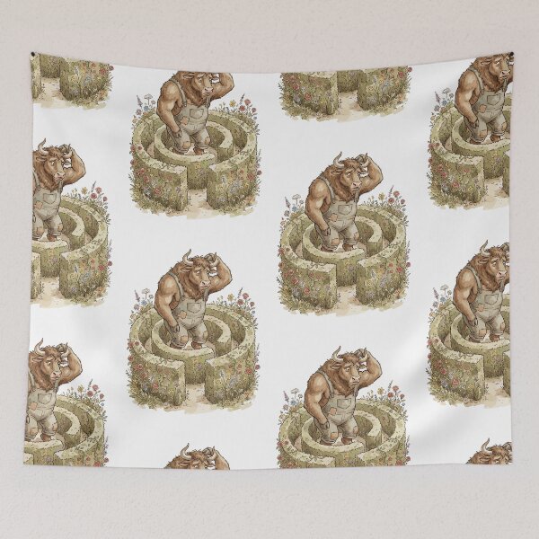Item preview, Mythological Creatures: Minotaur's Floral Maze designed and sold by bapupa.