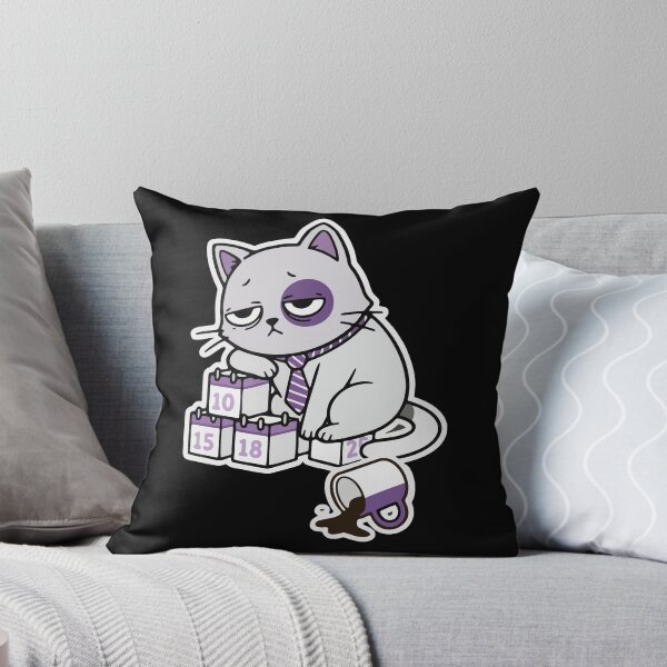 Item preview, Corporate Cat - Meeting Overflow Burnout Sticker designed and sold by misticalplace.