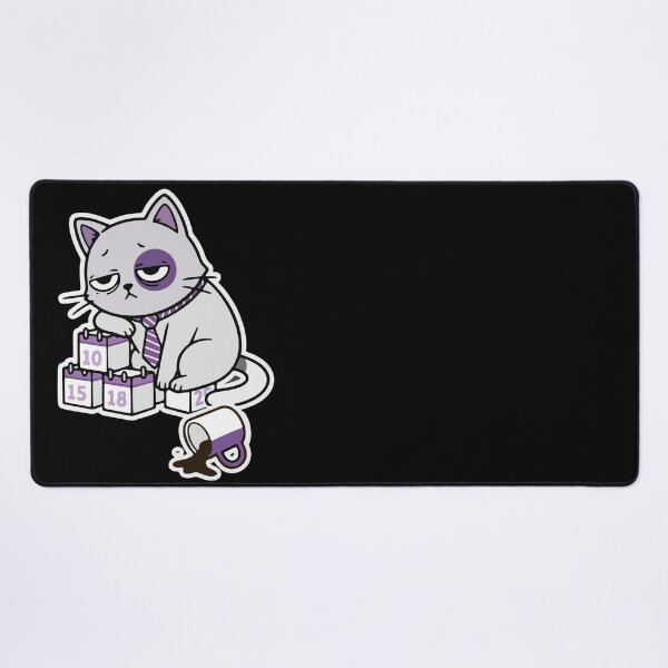 Item preview, Corporate Cat - Meeting Overflow Burnout Sticker designed and sold by misticalplace.