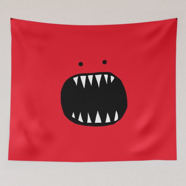 Item preview, Red Minimal Monster Face designed and sold by kiamiontie.