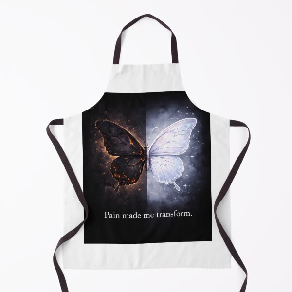 Item preview, Pain Made Me Transform Butterfly | Dark to Light Transformation Art designed and sold by NoPurrsGiven.