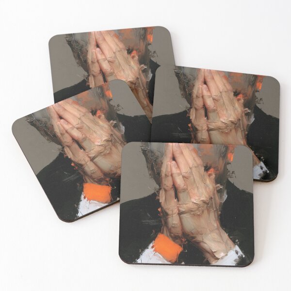 Item preview, Abstract portrait with praying hands designed and sold by lautir.