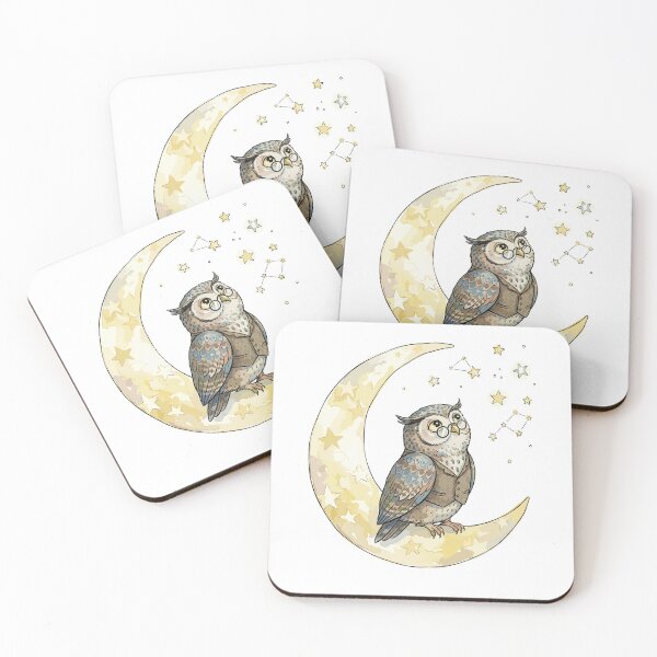 Item preview, Pagan Art: Moon Gazing Owl designed and sold by bapupa.