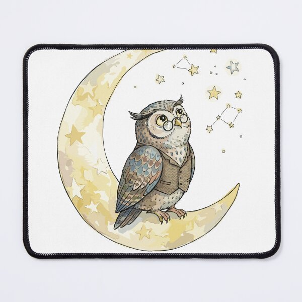 Item preview, Pagan Art: Moon Gazing Owl designed and sold by bapupa.