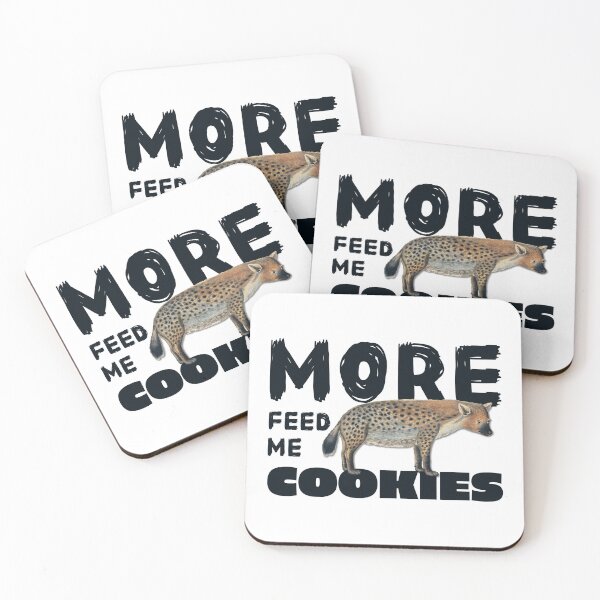 Item preview, Feed Me More Cookies – Chaotic Food Meme with Hyena designed and sold by nomnom design.