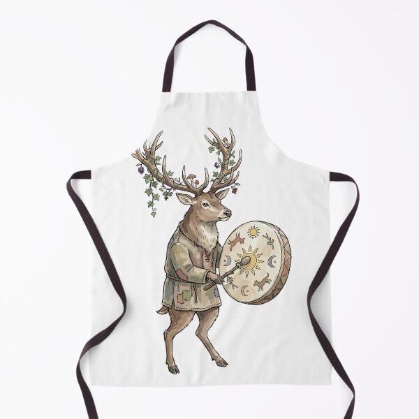 Item preview, Pagan Art: Solstice Deer Drummer designed and sold by bapupa.