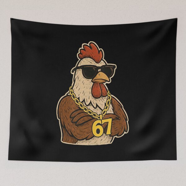 Item preview, Cool Rooster 67 Six Seven T-Shirt Funny Chicken Design designed and sold by LashondaGreen89.