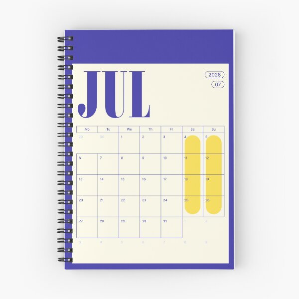 Artikelvorschau, Kalender Juli 2026 entworfen und verkauft von HdotO.