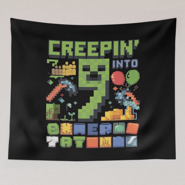 Item preview, 7th Birthday Gamer Pixel Creepin’ Into 7 Video Game Party 1  designed and sold by MarkLeedsArt.