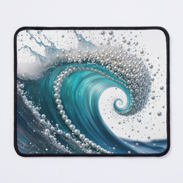 Item preview, Pearl-Studded Wave for Coastal Art Lovers designed and sold by Wonderful Designs.