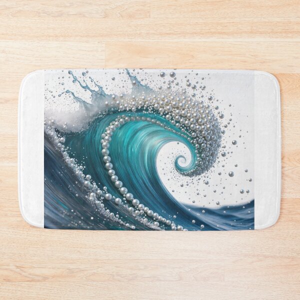 Item preview, Pearl-Studded Wave for Coastal Art Lovers designed and sold by Wonderful Designs.