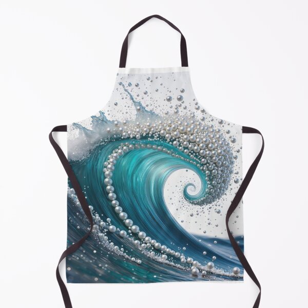 Item preview, Pearl-Studded Wave for Coastal Art Lovers designed and sold by Wonderful Designs.