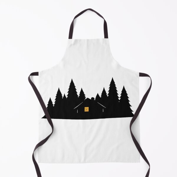 Item preview, Minimalist Night Forest Cabin with Glowing Window designed and sold by Fernova.