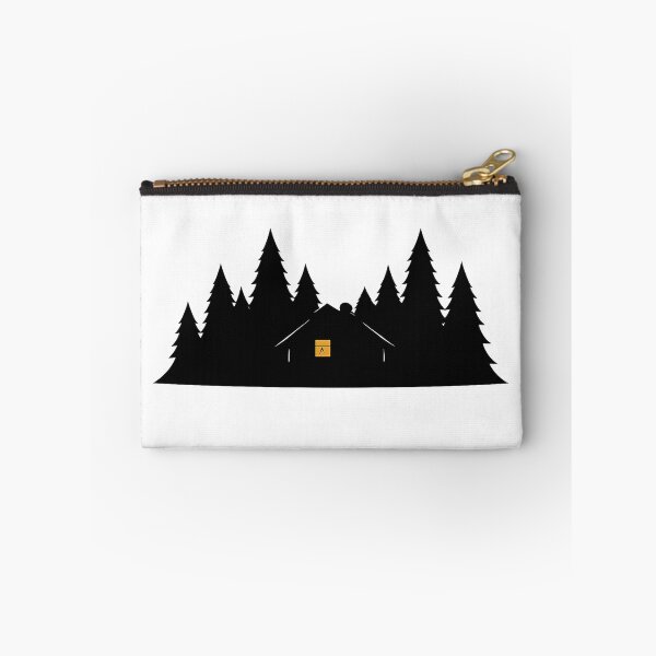 Item preview, Minimalist Night Forest Cabin with Glowing Window designed and sold by Fernova.