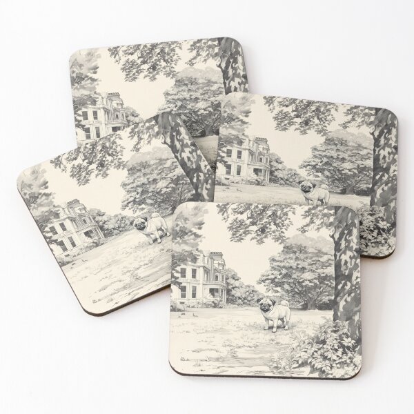 Item preview, A playful Pug in a park scene, Dogs in Motion designed and sold by CDC40.