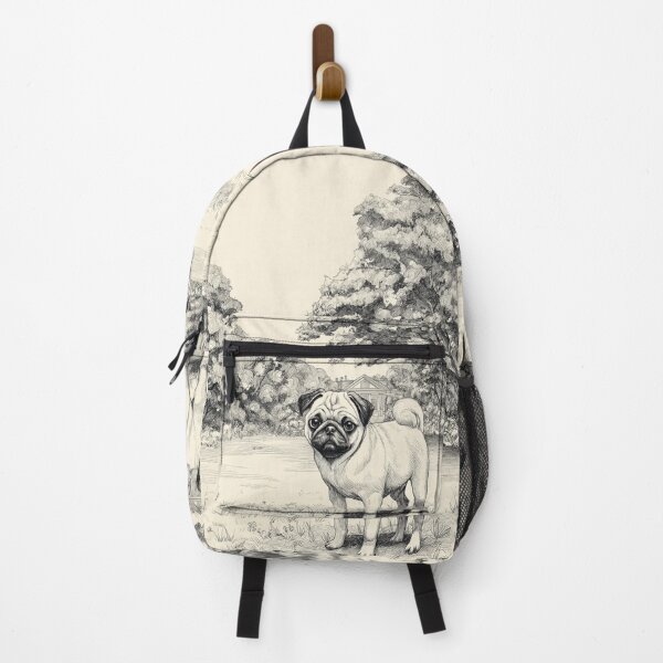 Item preview, A playful Pug in a park scene, Dogs in Motion designed and sold by CDC40.