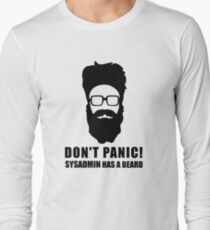 SysAdmin with Beard Long Sleeve T-Shirt
