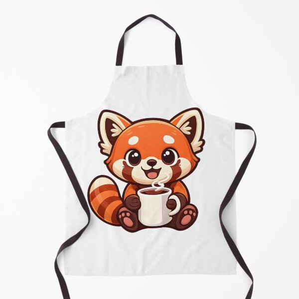 Item preview, Cute Red Panda Coffee Sticker | Cozy Sip Panda Illustration designed and sold by MCV-Designs.
