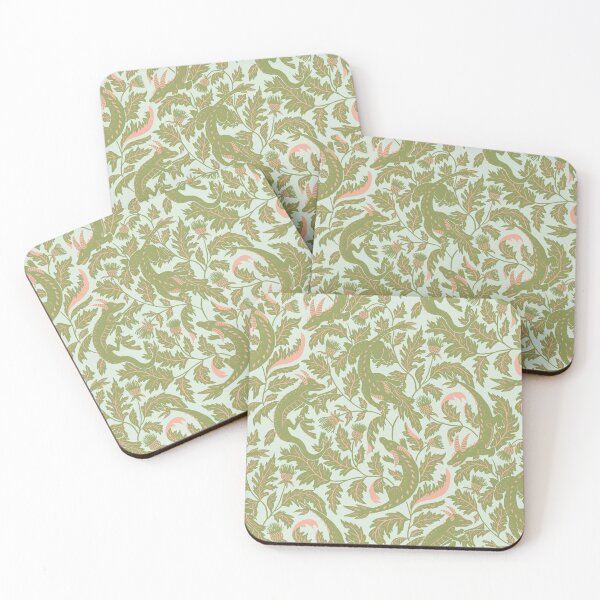 Item preview, Dragon Garden – Vintage Botanical Fantasy Pattern designed and sold by Ema Tudose.