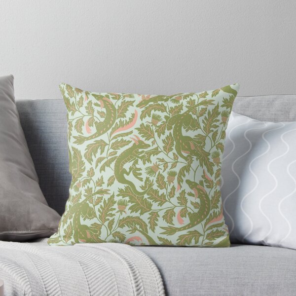 Item preview, Dragon Garden – Vintage Botanical Fantasy Pattern designed and sold by Ema Tudose.
