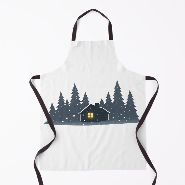 Item preview, Minimalist Winter Forest Cabin with Gentle Snowfall designed and sold by Fernova.