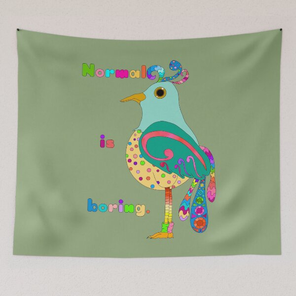 Item preview, Normal is Boring Colorful Bird designed and sold by JaygiesDesign.