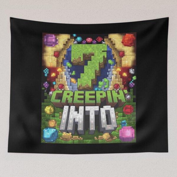 Item preview, 7th Birthday Gamer Pixel Creepin’ Into 7 Video Game Party 4 designed and sold by MarkLeedsArt.