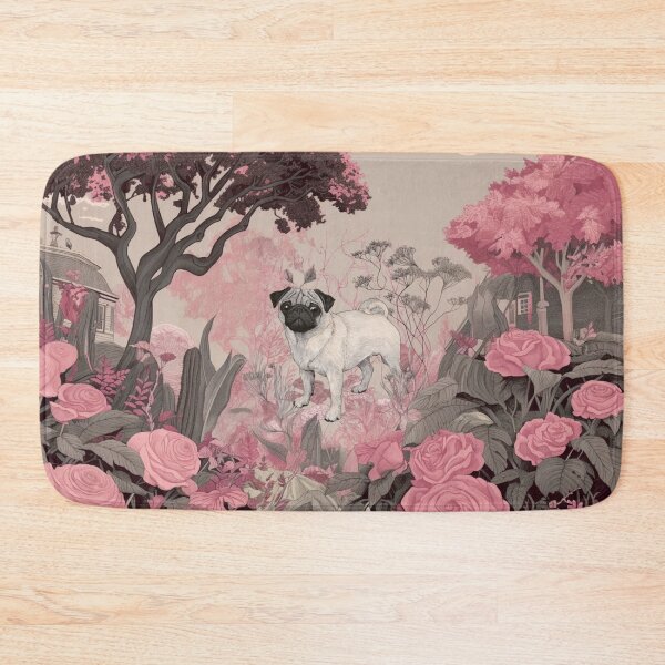 Item preview, A playful Pug in a park scene, Dogs in Motion designed and sold by CDC40.